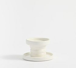 Cecille Ceramic Candle Holders | Pottery Barn (US)