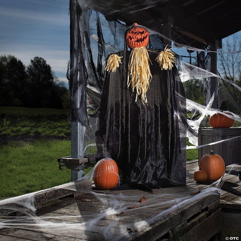 5' 6" Standing Shaking Pumpkin Reaper Halloween Decoration | Oriental Trading Company