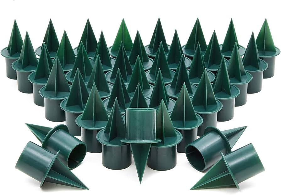 Bright Creations 40-Pack Green Plastic Candle Holder Stakes - 1-inch Picks for Floral Arrangement... | Amazon (US)