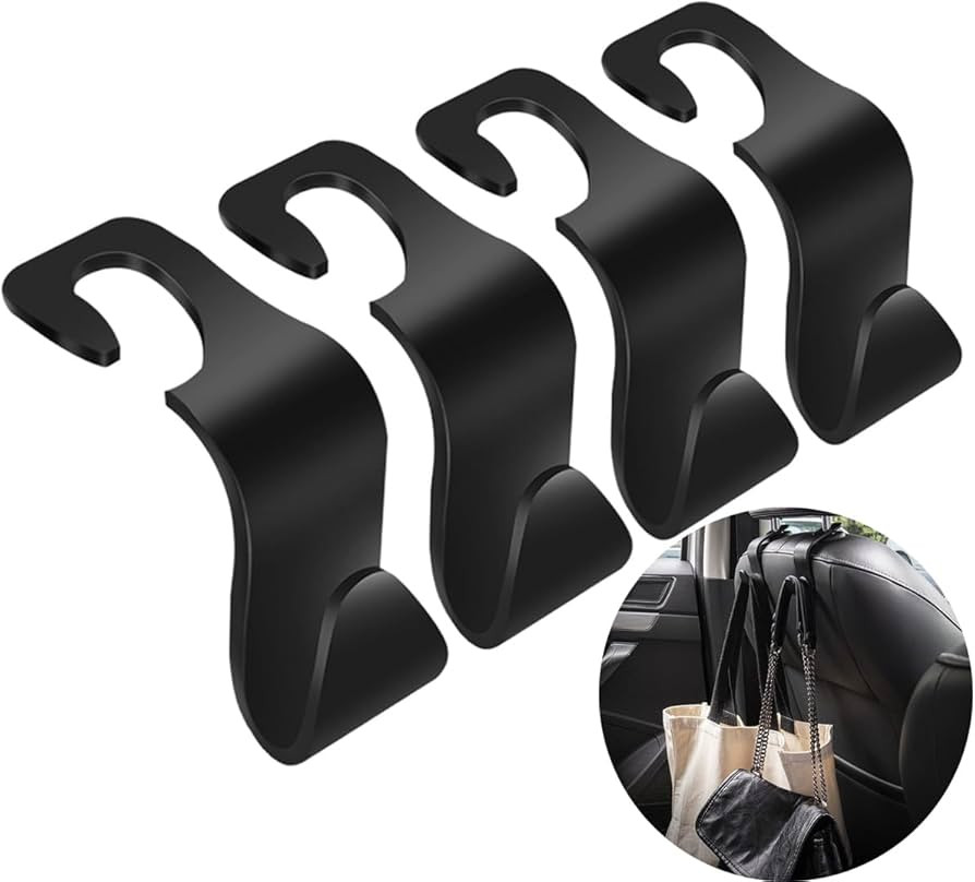 VTECHOLOGY Car Seat Headrest Hook 4 Pack Car Seat Backpack Hooks Seat Headrest Hooks Car Seat Hol... | Amazon (CA)