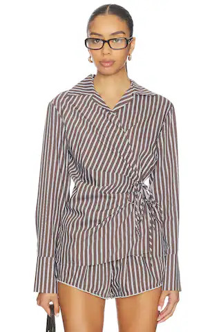 NIA Eliska Shirt in Brown. - size M | Revolve Clothing (Global)