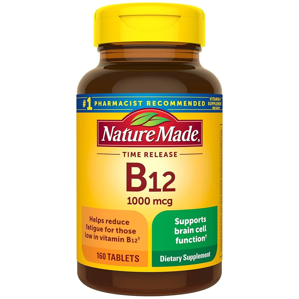 Nature Made Vitamin B12 1000 mcg, Dietary Supplement For Energy Metabolism Support, 160 Time Rele... | Amazon (US)