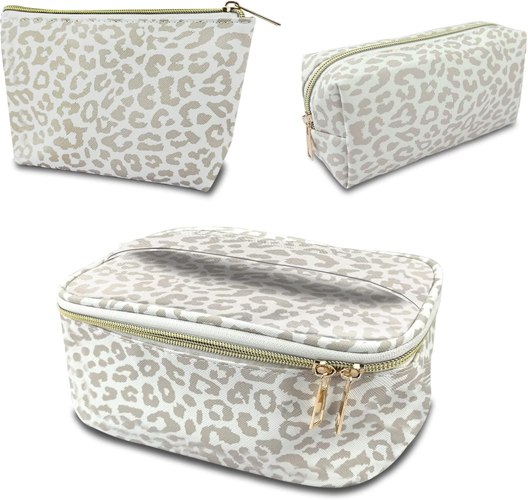Deokke 3Pcs Makeup Bag,Travel Makeup Bag,Makeup Bags for Women,for Women and Girls Makeup Brush B... | Amazon (US)