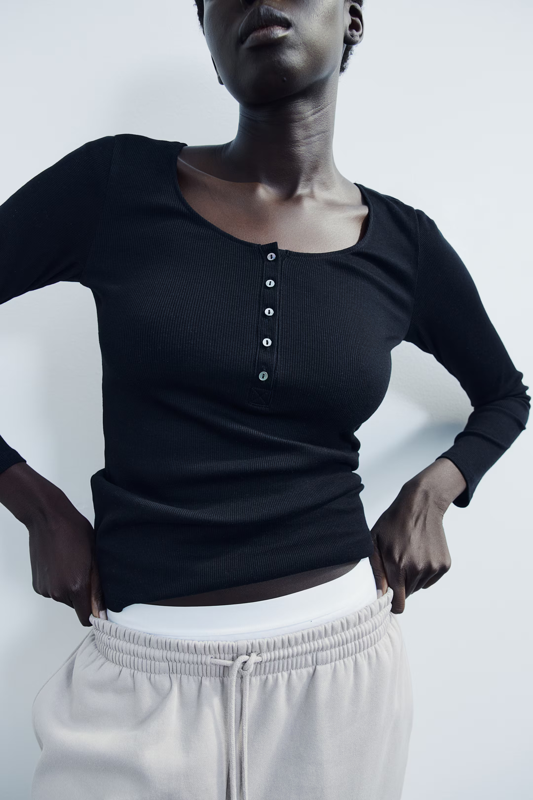 Ribbed Henley Shirt | H&M (US + CA)