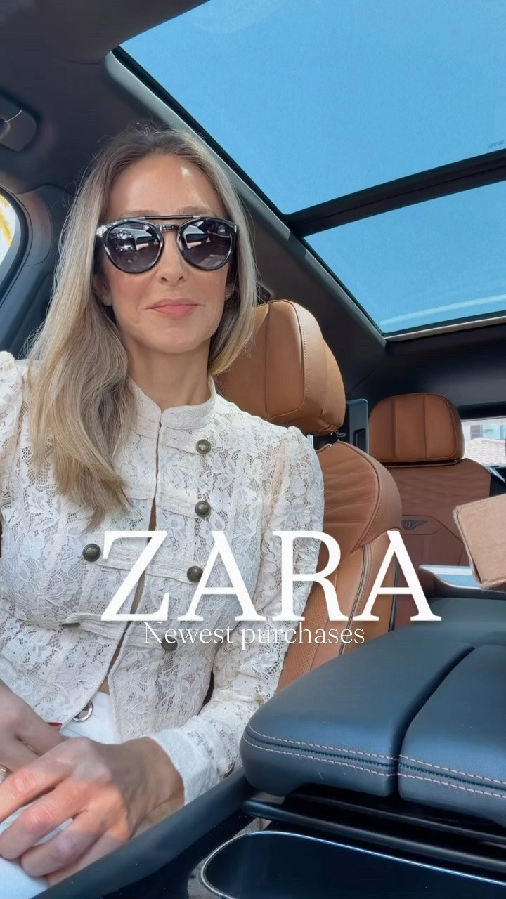 Zara newest purchases . Wear size small on all pieces 
Gorgeous lace jacket 
Stunning wide leg white pants

#LTKTall #LTKTravel #LTKOver40