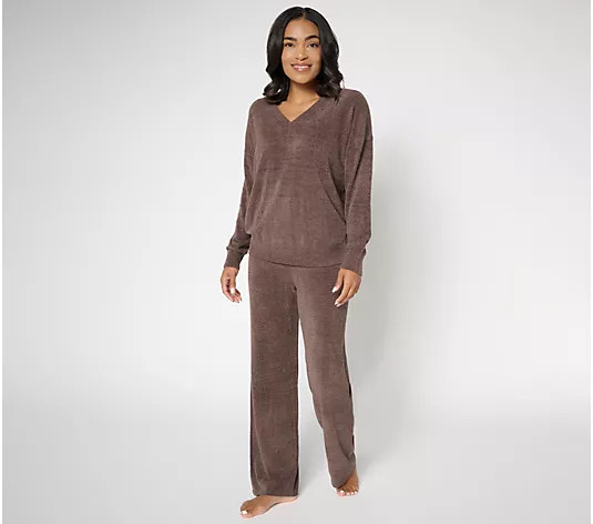Barefoot Dreams Reg. CozyChic Ultra Lite Pullover & Wide Leg Pant Set - QVC.com | QVC