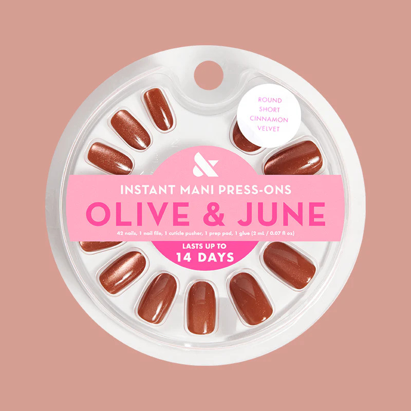 Cinnamon Velvet - Press-On | Short | Round | Olive & June