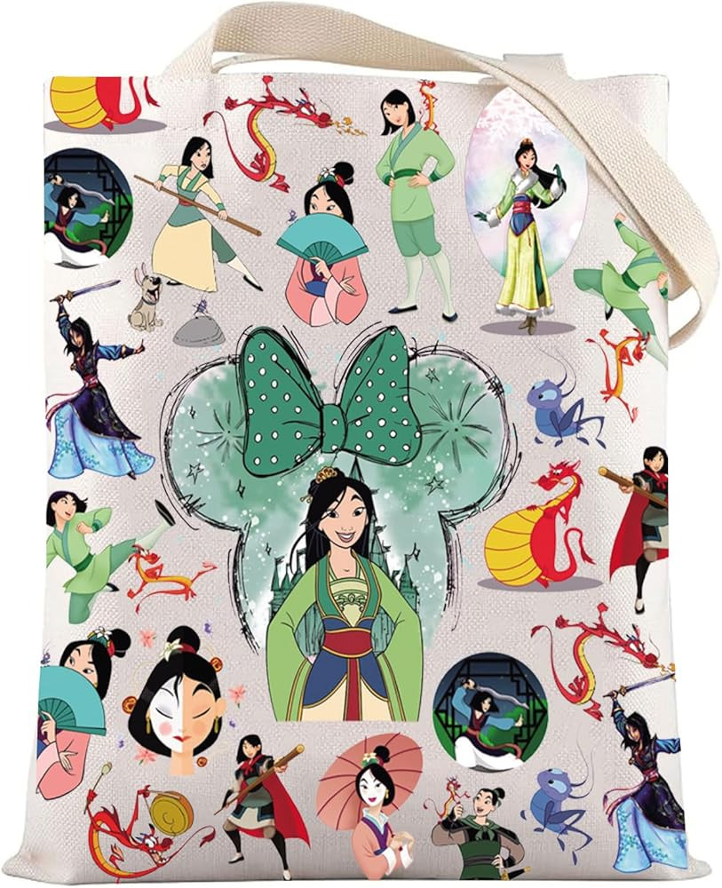 LEVLO Funny Cartoon Movie Tote Bag Shang Fans Gift Mushu Shoulder Bag Cartoon Moive Merchandise | Amazon (US)