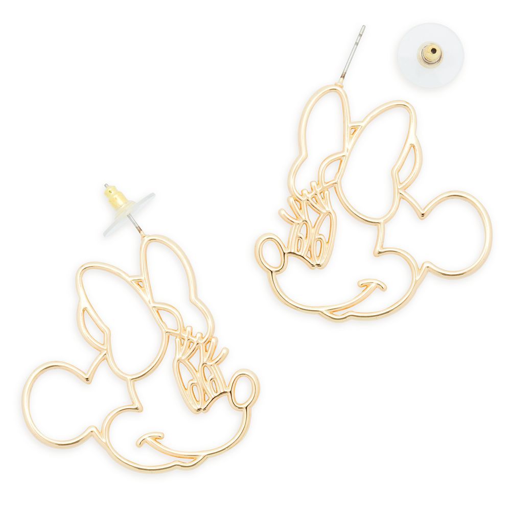 Minnie Mouse Face Hoop Earrings by BaubleBar | Disney Store