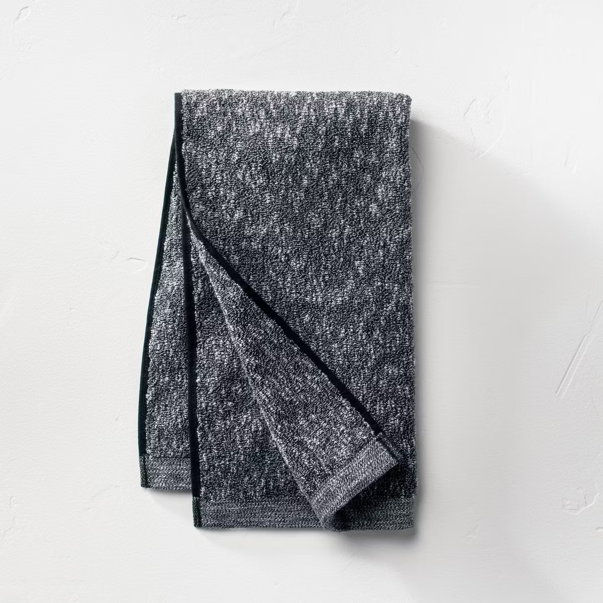 Slub Accent Organic Hand Towel Black - Casaluna™: Heavyweight Jacquard, Fade-Resistant, OEKO-TE... | Target