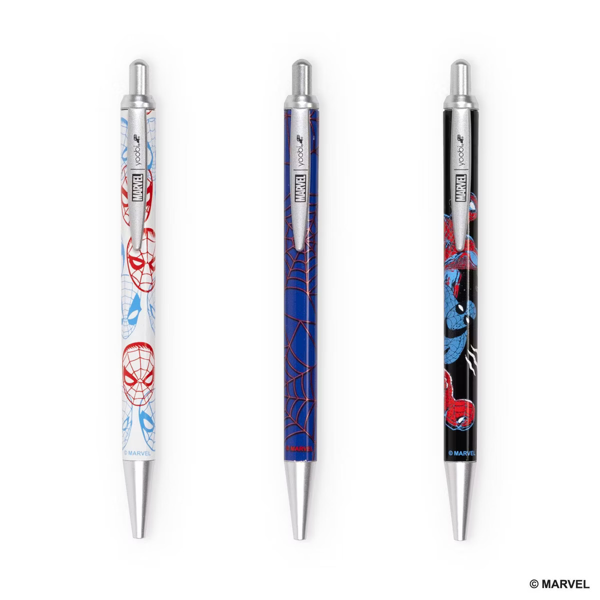 Yoobi Marvel Ballpoint Pen 3pk Retractable Set Spider-Man | Target