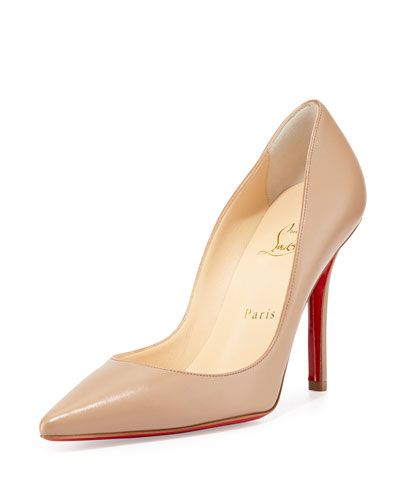 Christian Louboutin
				
			
		
		
	
	


				
				Apostrophy Pointed Red-Sole Pump, Neptune | Neiman Marcus