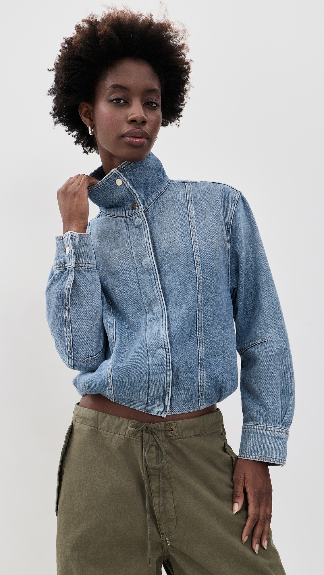 LE JEAN Denim Bubble Jacket Hard To Forget XS | Shopbop