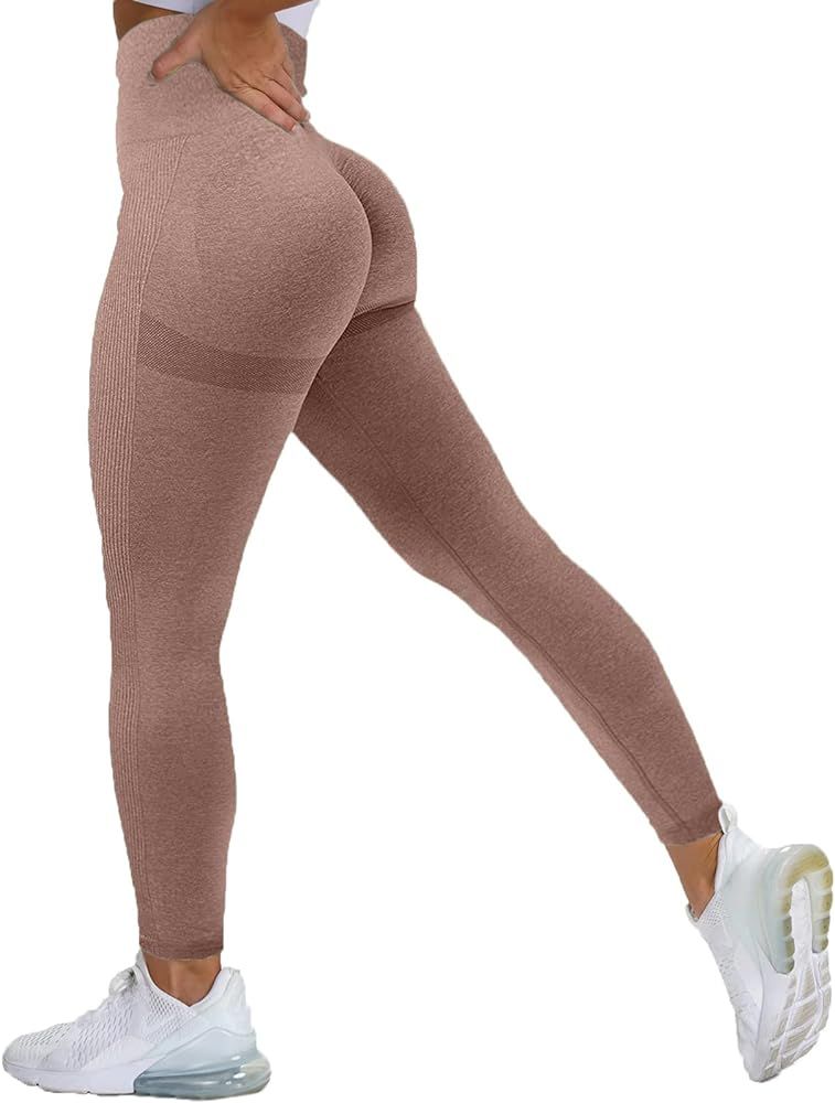 SENBAN Women's High Waisted Leggings Seamless Workout Gym Yoga Pants Vital Tummy Control Activewear  | Amazon (US)