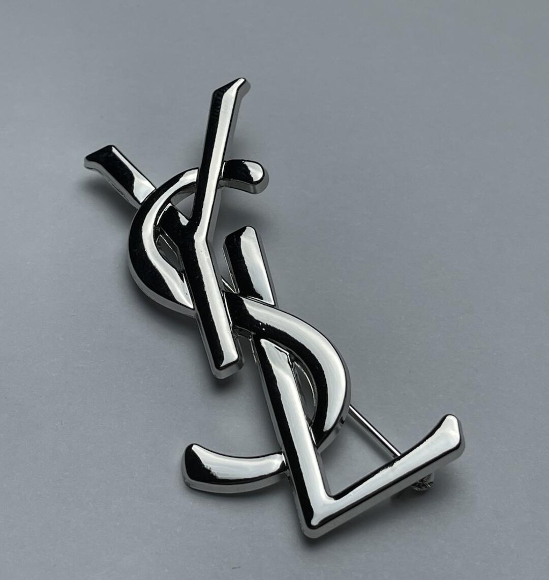 Vintage Designer Silver Yves Saint Laurent Brooch Good Condition - Etsy | Etsy (US)