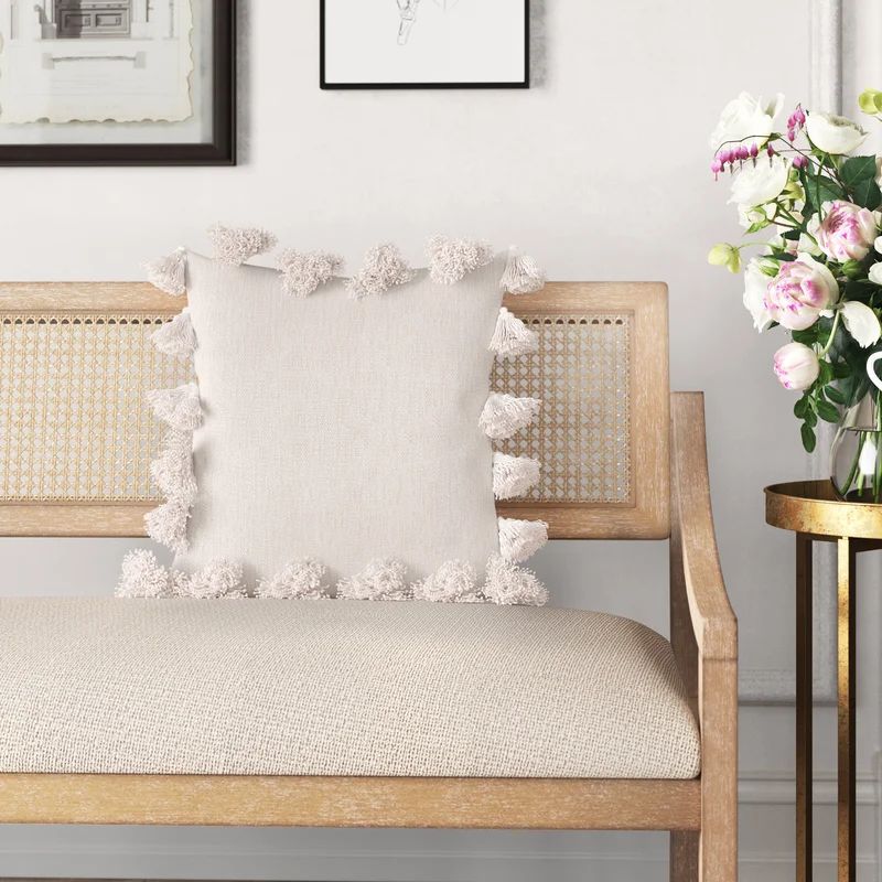 Tassels Cotton Throw Pillow | Wayfair North America