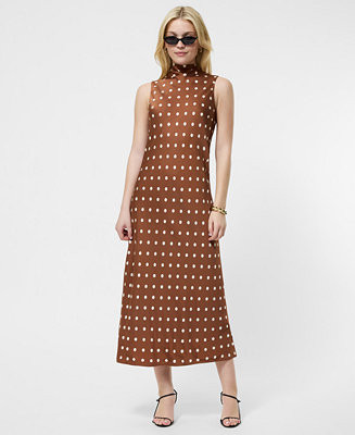 French Connection Women's Ennis Polka Dots Print Midi Dress - Macy's | Macy's