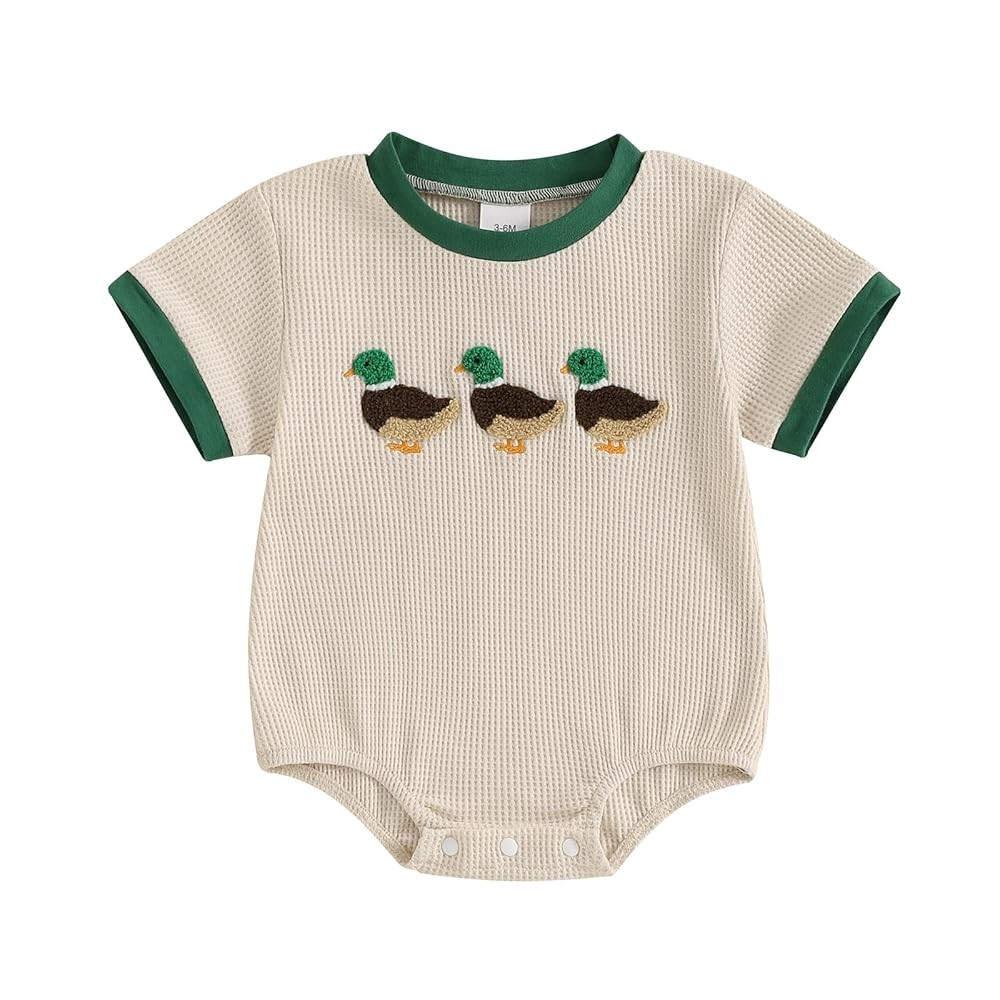 Infant Baby Boy Girl Mallard Duck Romper Short Sleeve Animal Duck One Piece Bodysuit Tops Hunting... | Amazon (US)