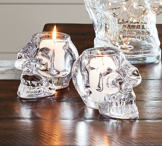 Skull Votive Holder | Pottery Barn (US)