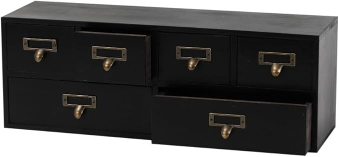 Apothecary Drawers Wooden Storage Box with 6 Drawers Vintage Wooden Drawers Wood Desktop Organize... | Amazon (US)