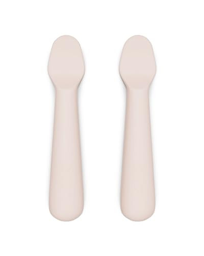 Lalo Little Spoon Set - 2 Piece Baby Spoons Set for Infants & Babies - Made From Food Grade Silicone Dishwasher Safe - Baby Feeding Essentials for Early Stage Mealtime - Grapefruit | Amazon (US)