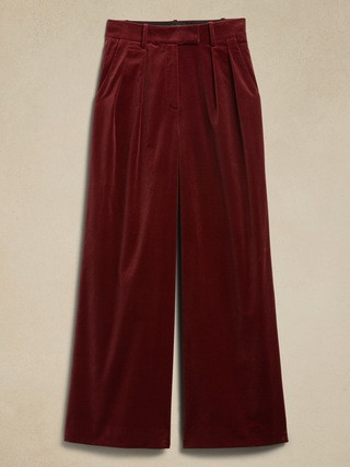 Veluro Relaxed Velvet Pant | Banana Republic (US)