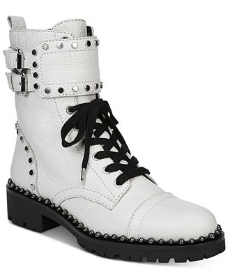 Jennifer Studded Combat Leather Boots | Macys (US)