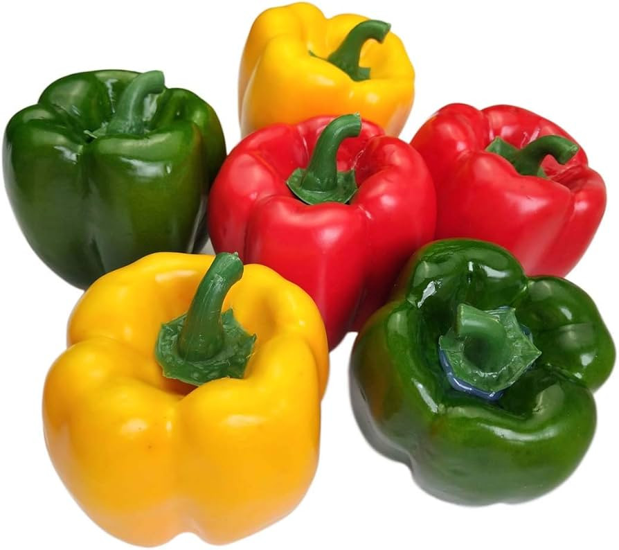 Lorigun Artificial Bell Peppers Fake Veggie Colorful Bell Peppers for Decoration, Decorative Vege... | Amazon (US)