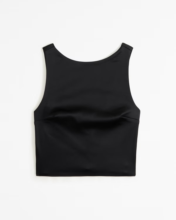 Satin Sculpt Shell Set Top | Abercrombie & Fitch (US)