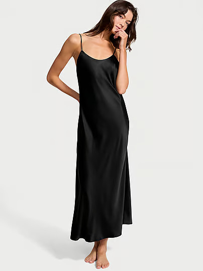 Satin Long Slip, Black, S - Women's Slips - Victoria's Secret | Victoria's Secret (US / CA )