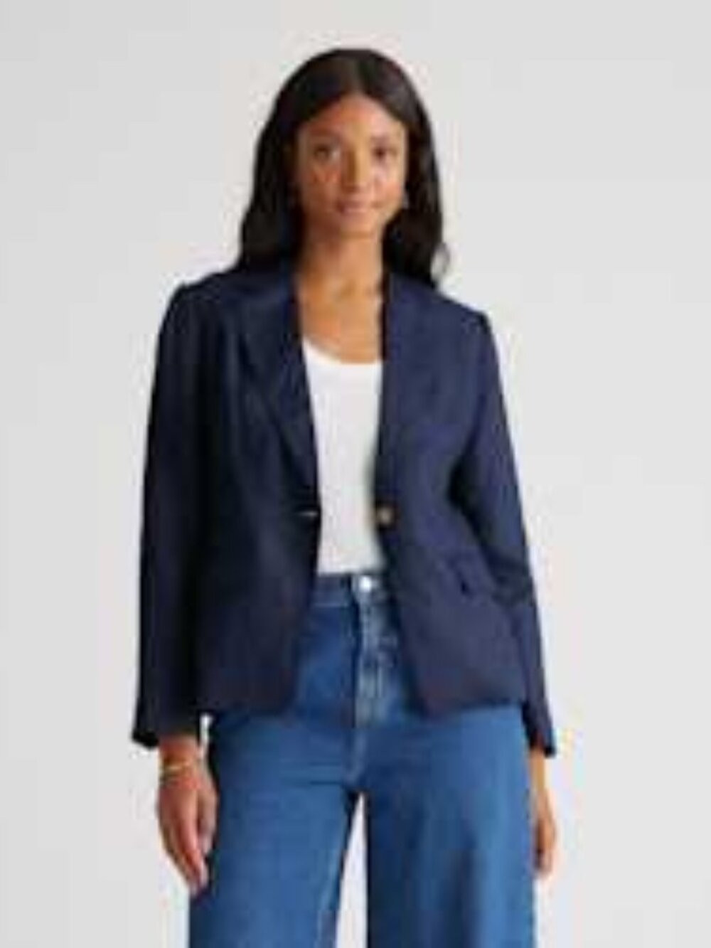 Quince 100% European Linen Structured Blazer in Deep Navy | Poshmark