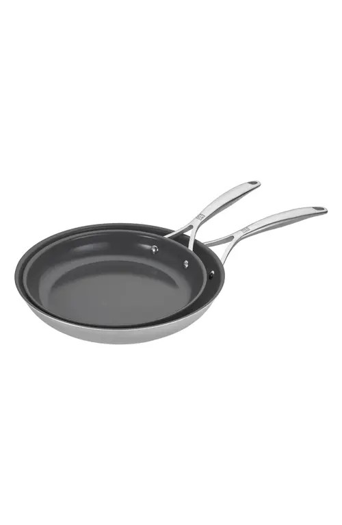 ZWILLING Energy Plus Set of 2 Fry Pans in Stainless Steel at Nordstrom | Nordstrom