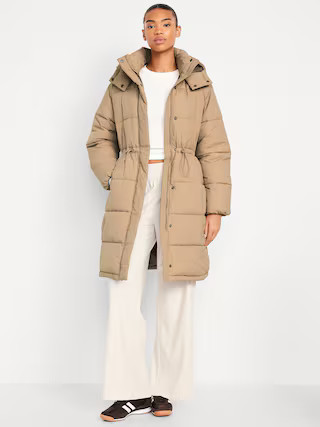 Water-Resistant Quilted Long Puffer Jacket | Old Navy (US)