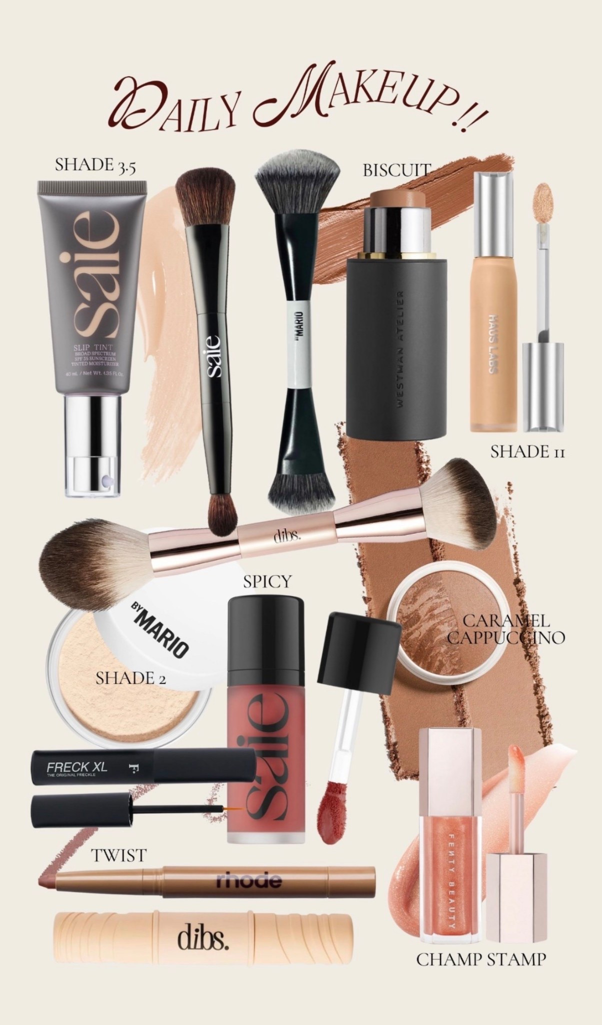 Current makeup routine I’m loving for a really fresh light look if I have ten minutes this is what I do! Love a faux freckle and a sun-kissed cheek. Lip comb on repeat also!

Dibs code: BRE

#rhode #fenty #lipcombo #lipgloss #dibs #naturalmakeup #dailymakeup #makeup #bresheppard