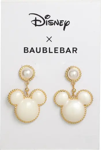 BaubleBar x Disney Mickey Mouse Imitation Pearl Drop Earrings | Nordstromrack | Nordstrom Rack