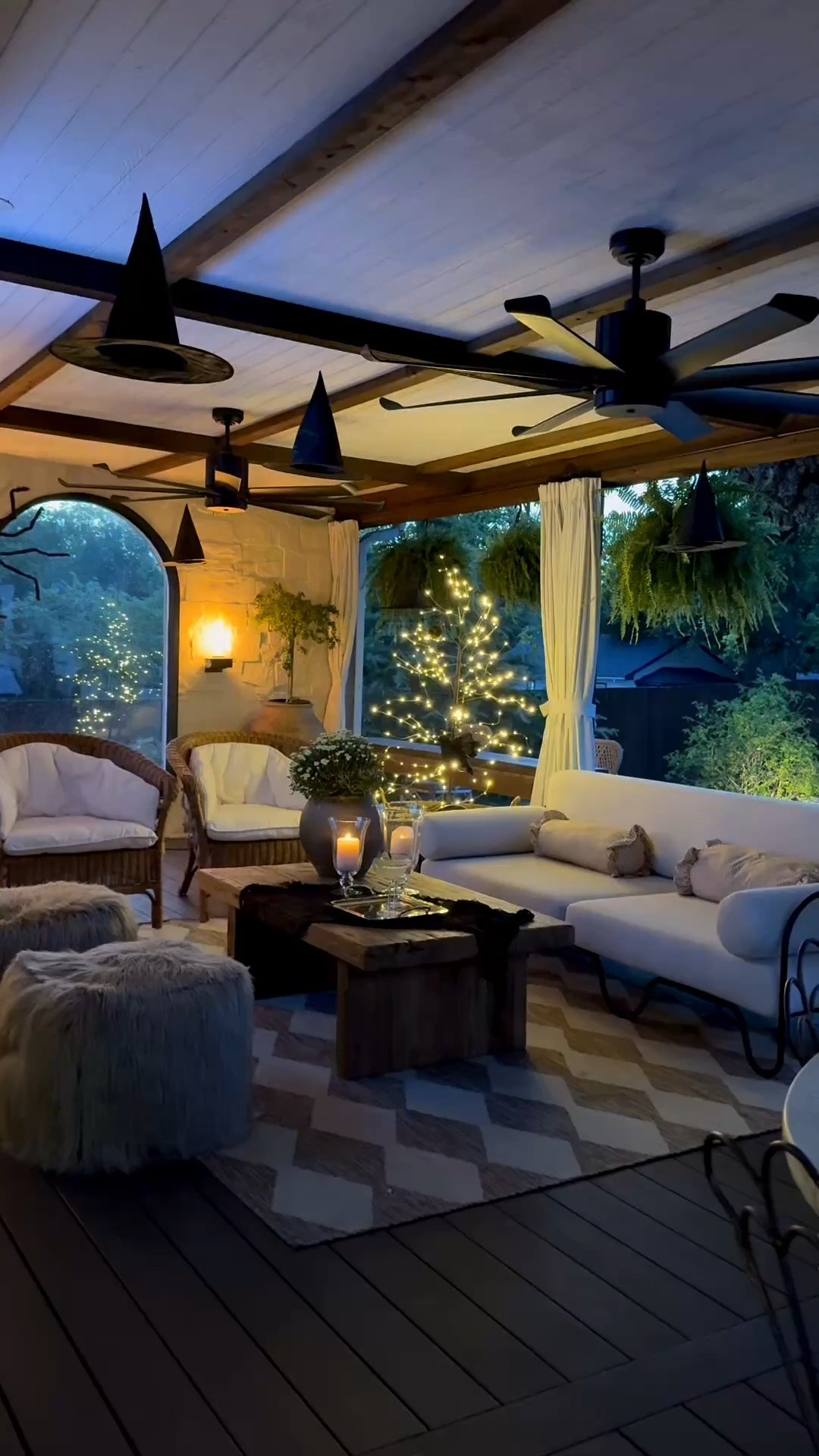 Halloween movie night on the backyard patio! This is going to be so fun all season long! Practical magic. Halloween outdoor decor. Porch decor.

#LTKHome #LTKSeasonal