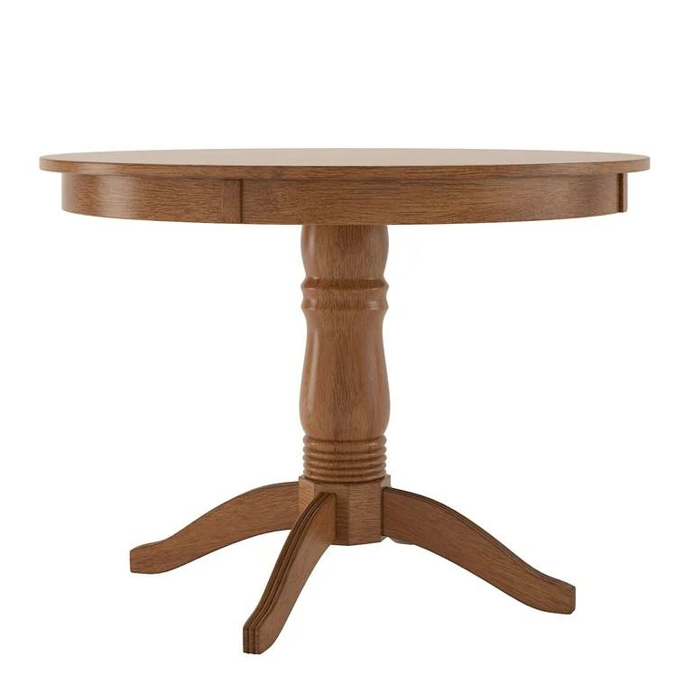 Lexington 42" Round Wood Pedestal Base Dining Table, Oak - Walmart.com | Walmart (US)