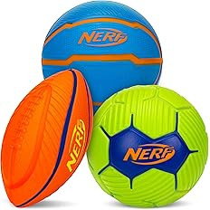 Nerf Micro Foam Sports Ball Set - Kids Foam Micro Football, Soccer Ball + Basketball Set Soft Str... | Amazon (US)