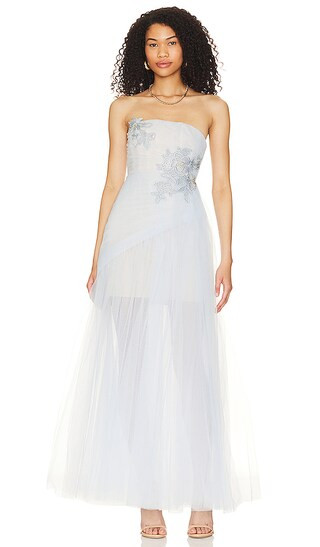 Strapless Gown in Sky Blue | Revolve Clothing (Global)