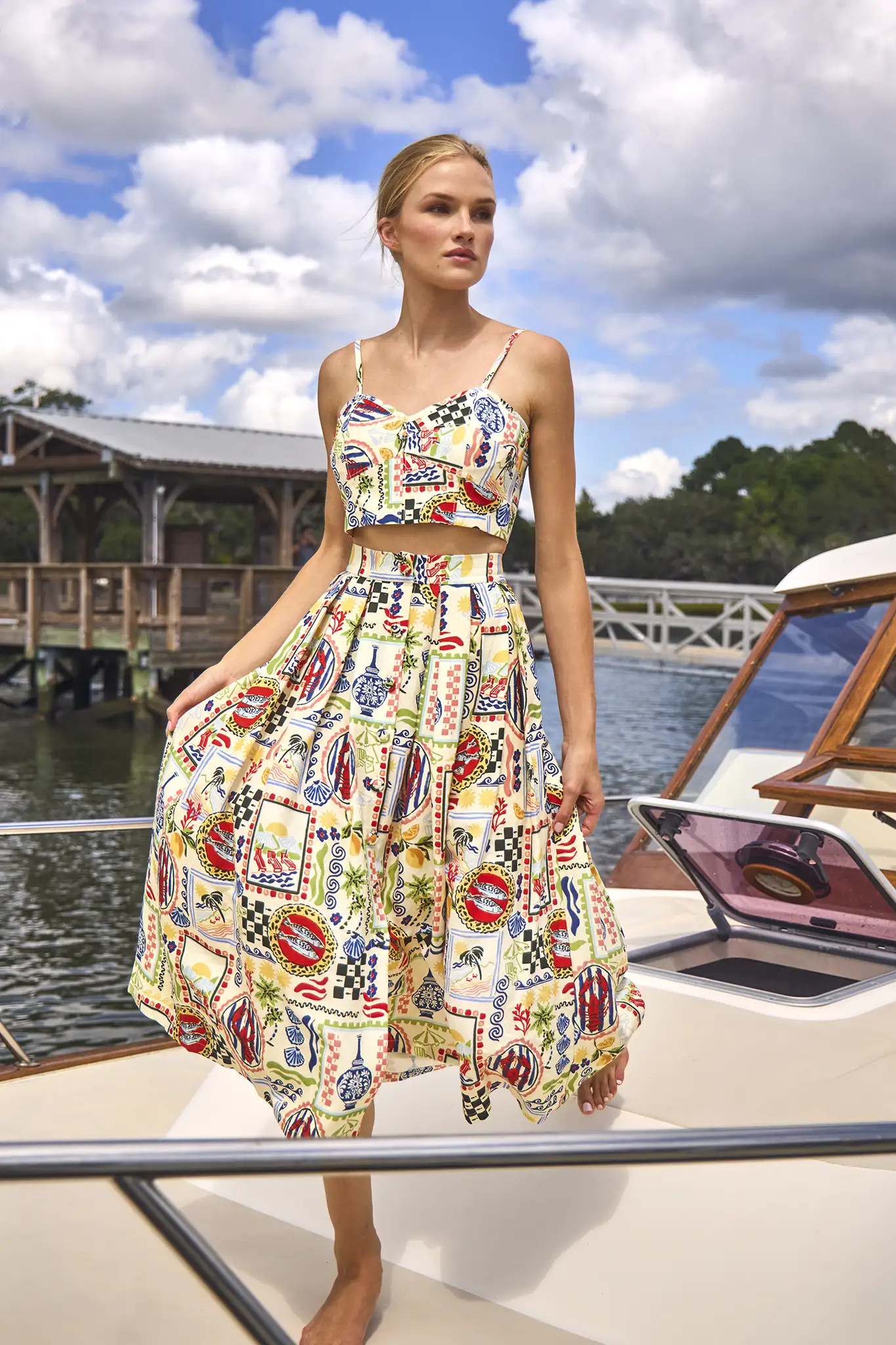 Eva Skirt | Coastal Linen Midi Skirt | Hunter Bell | Hunter Bell