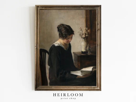 Painting Woman  Rustic Decor  Digital Art PRINTABLE  | Etsy | Etsy (US)