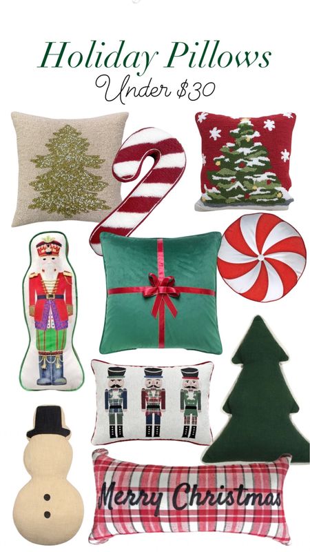 Favorite Christmas and Holiday pillows for under $30! 

#LTKSeasonal #LTKHoliday #LTKHolidaySale