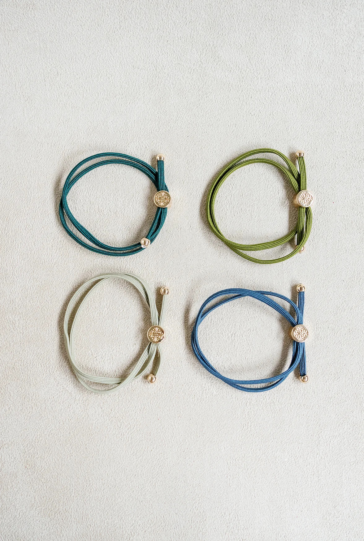 Skinny Hair Tie Set - Moss Green | Smith and Co. Jewel Design