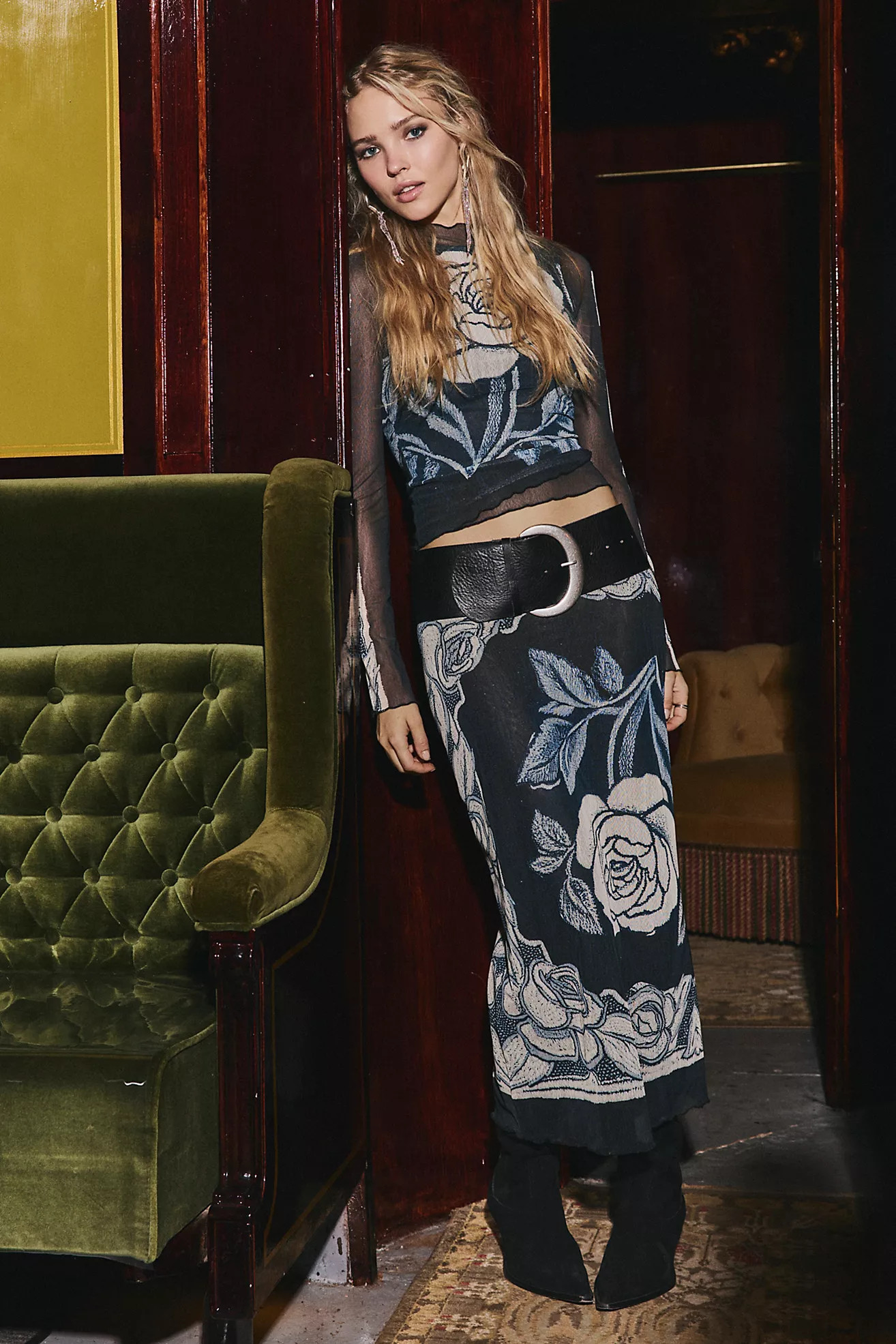 The Shadow Printed Midi Skirt Set | Free People (Global - UK&FR Excluded)