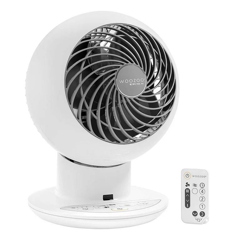 Woozoo SC15T Remote Controlled Compact Globe Oscillating Circulating Fan, White | Walmart (US)