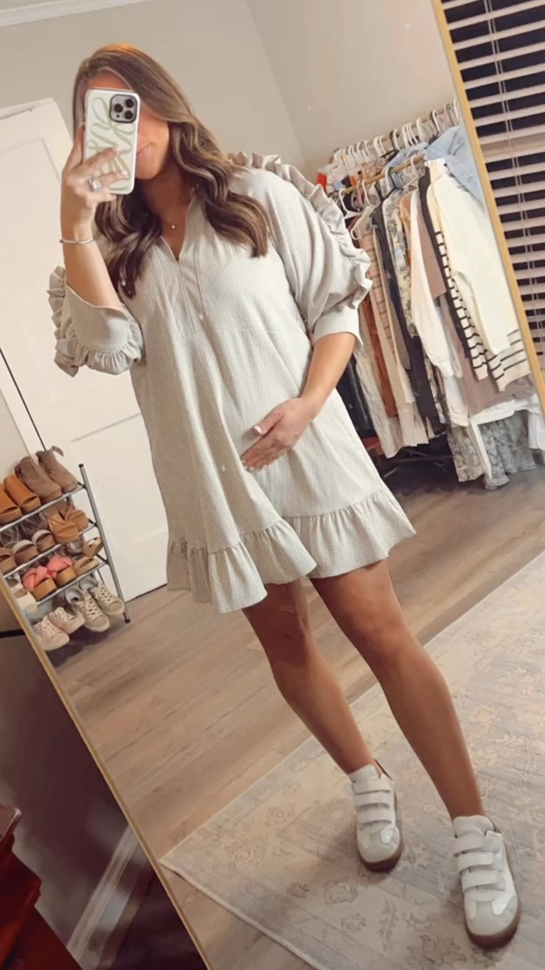 Bump friendly dress, bump style, bump fashion, gingham dress, fall fashion, fall style, fall dress, amazon dress, asos dress, amazon finds, amazon style, amazon looks; asos finds, asos dress, asos style, Velcro sneakers, isabell marrant sneakers, sneakers ootd

#LTKbump #LTKfindsunder50 #LTKshoecrush