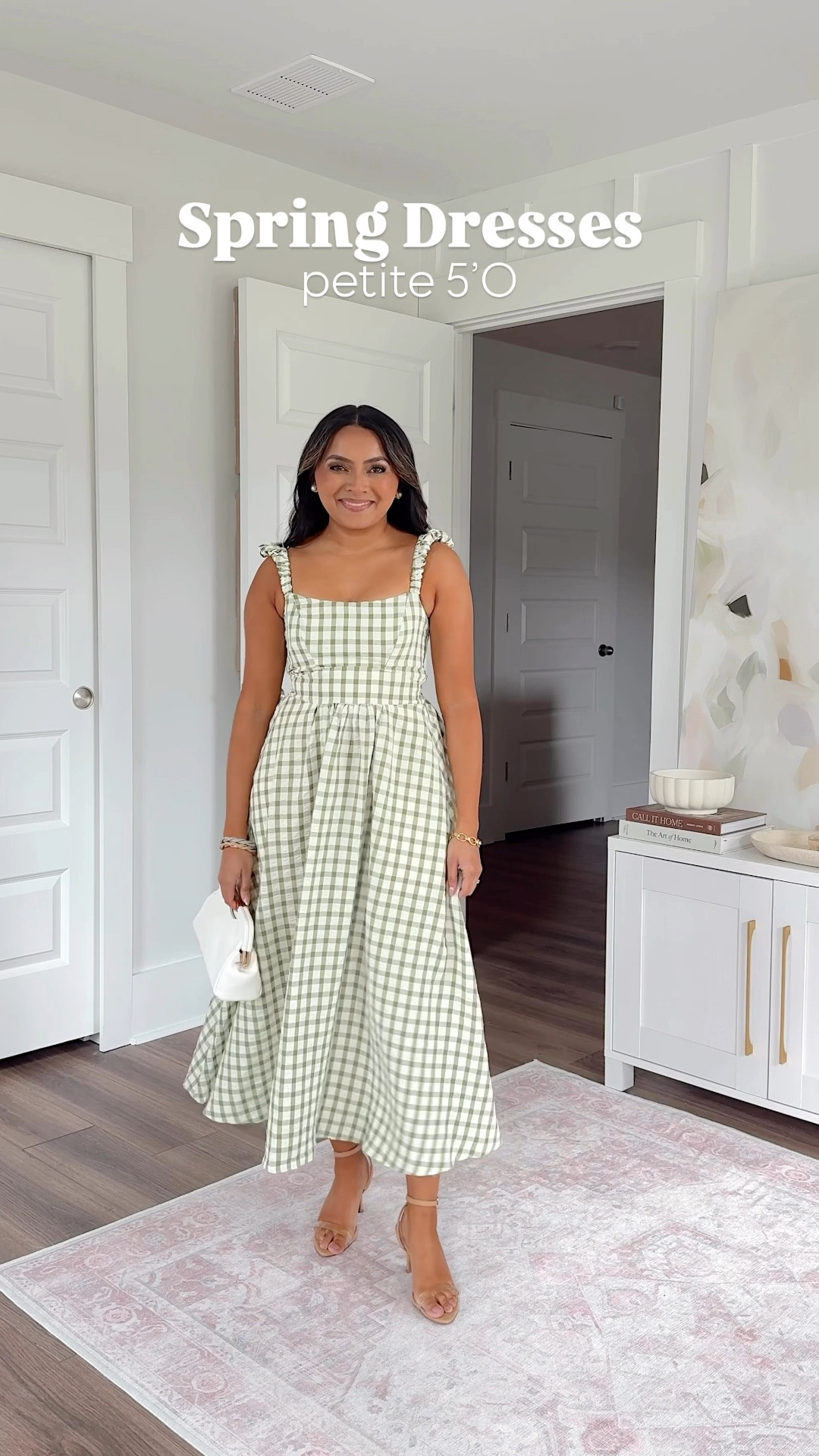 

For reference: I’m 5’0, 32b bra size, and 2/26 in bottoms, pear shaped.

Sage Green gingham dress size xxs TTS - size up a size if you have a larger bust
Clear heels size 5 TTS

Pink rose floral dress size xs TTS - i prefer a low heel with this dress
Clear heels size 5 TTS

Blue floral tie waist dress size xxs TTS
Clear heels size 5 TTS

Navy blue gingham dress xxs TTS
Gold heels size 5.5 - sized up a half size

Pink sweater dress size xs TTS - sized up a size for room in this hips
Clear heels size 5 TTS

Light Blue floral dress size xxs TTS
Clear heels size 5 TTS


#LTKPetite #LTKStyleTip #LTKSaleAlert