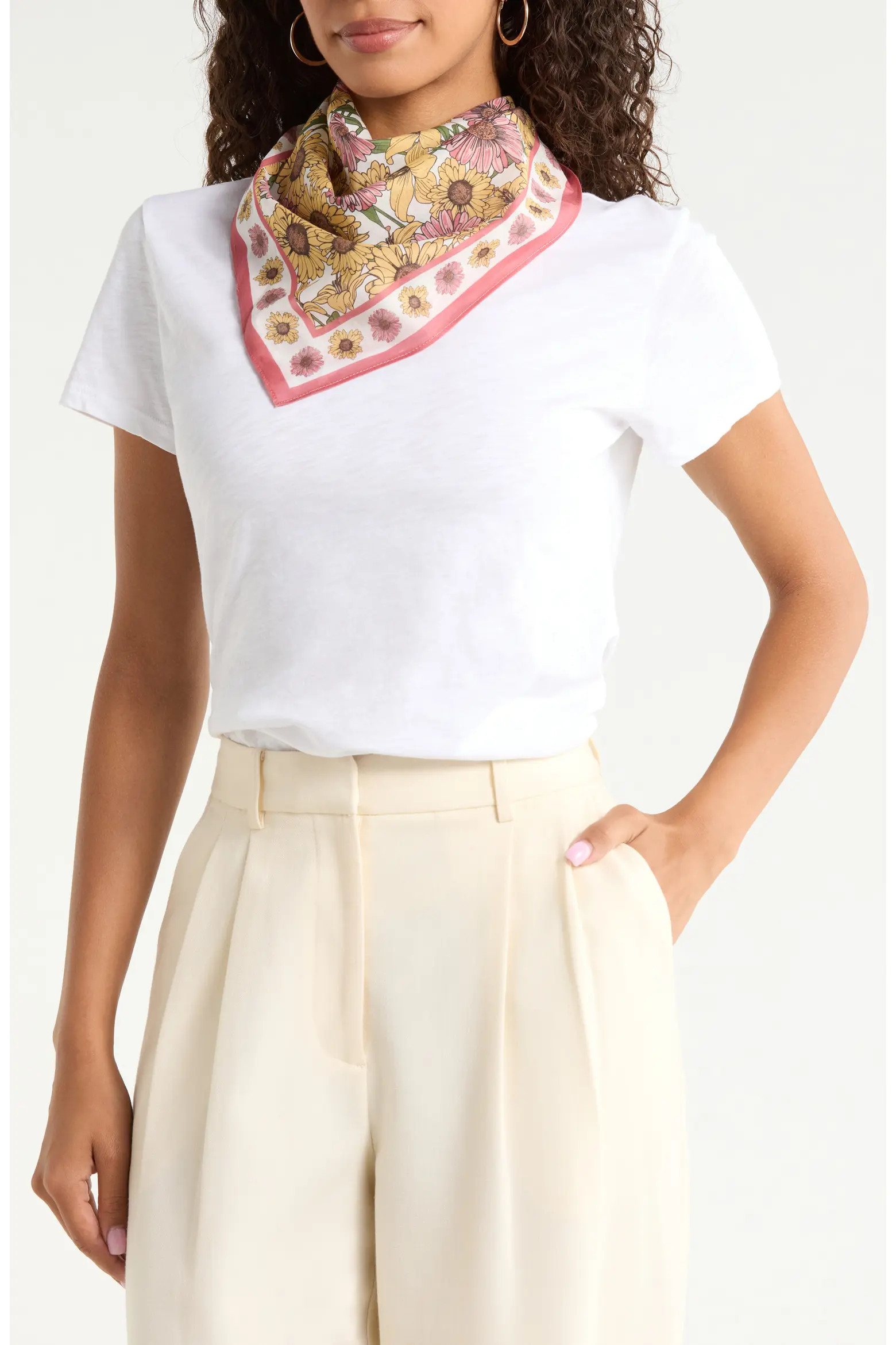 Pottery Floral Square Bandana (Women) | Nordstrom | Nordstrom