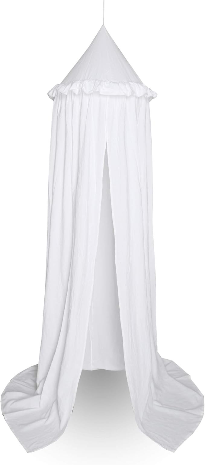 MAMERIA Kids Bed Canopy with Frills Cotton Hanging Tent Curtain Net for Reading Nook Hideaway Bed... | Amazon (US)