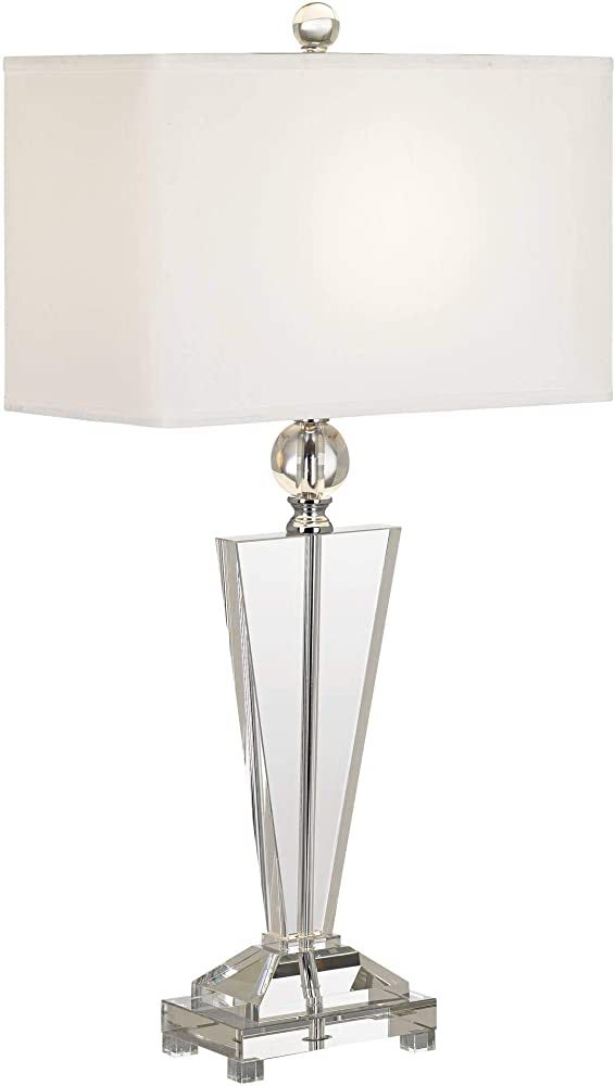 Vienna Full Spectrum Modern Contemporary Art Deco Table Lamp 30.5" Tall Clear Crystal Trophy Off ... | Amazon (US)